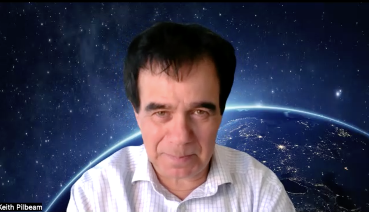 Keith Pilbeam speaking on Zoom.
